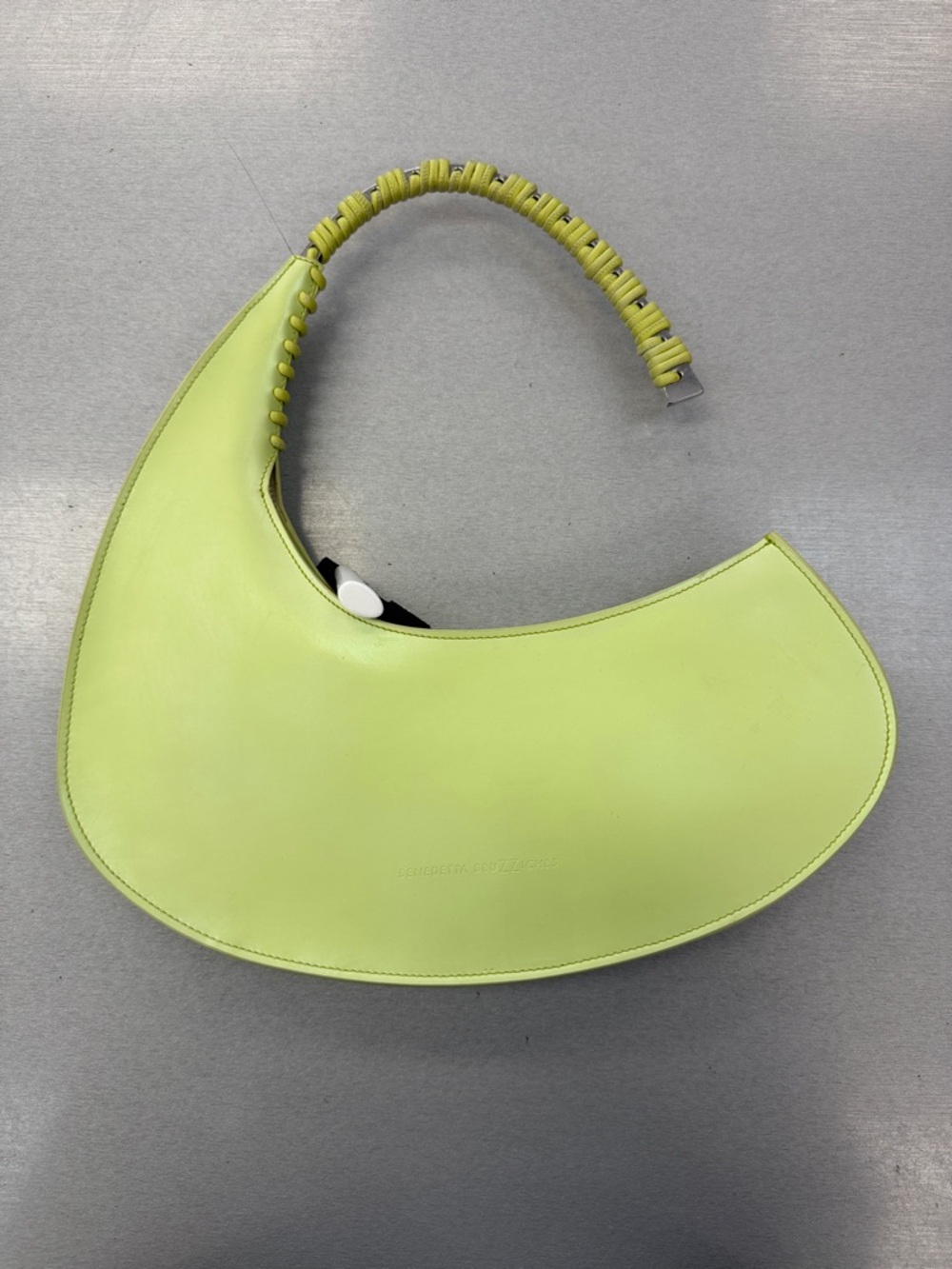 Benedetta Bruzziches Lime Crescent Shoulder Bag by (unknown)